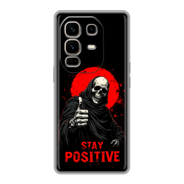 Силиконовый чехол на Infinix Note 50 Pro Plus с принтом смешной скелет Силиконовый чехол на Infinix Note 50 Pro Plus с принтом смешной скелет