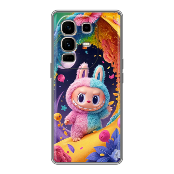 Силиконовый чехол на Infinix Note 50 Pro Plus с принтом Labubu Лабубу Силиконовый чехол на Infinix Note 50 Pro Plus с принтом Labubu Лабубу