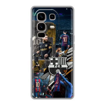 Силиконовый чехол на Infinix Note 50 Pro Plus с принтом Messi Barcelona