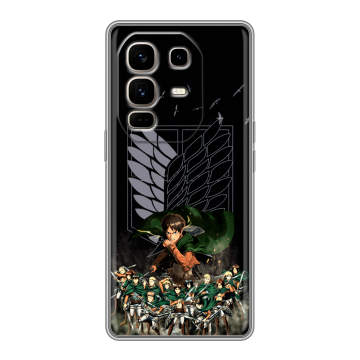 Силиконовый чехол на Infinix Note 50 Pro Plus с принтом Атака титанов Силиконовый чехол на Infinix Note 50 Pro Plus с принтом Атака титанов