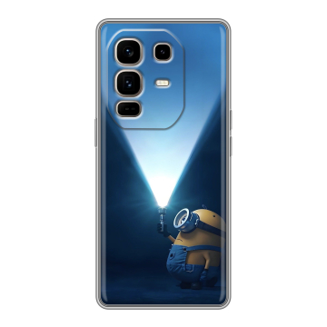 Силиконовый чехол на Infinix Note 50 Pro Plus с принтом Миньоны Силиконовый чехол на Infinix Note 50 Pro Plus с принтом Миньоны