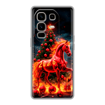 Силиконовый чехол на Infinix Note 50 Pro Plus с принтом Новый год Силиконовый чехол на Infinix Note 50 Pro Plus с принтом Новый год
