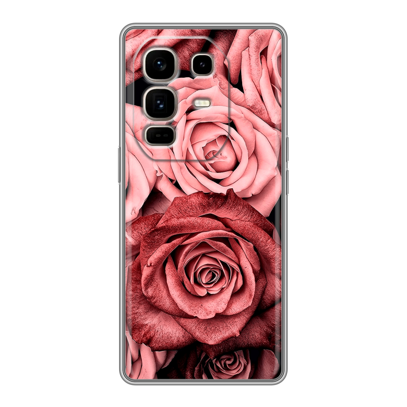 Силиконовый чехол на Infinix Note 50 Pro Plus с принтом Цветы розы Силиконовый чехол на Infinix Note 50 Pro Plus с принтом Цветы розы