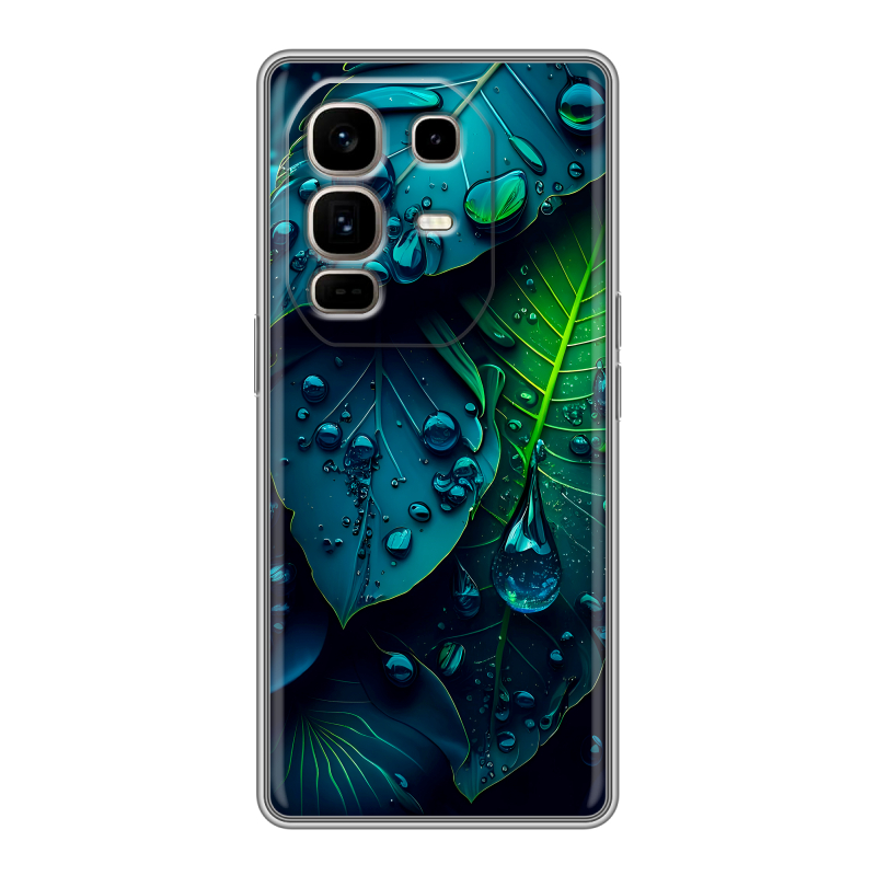 Силиконовый чехол на Infinix Note 50 Pro Plus с принтом Листья Силиконовый чехол на Infinix Note 50 Pro Plus с принтом Листья