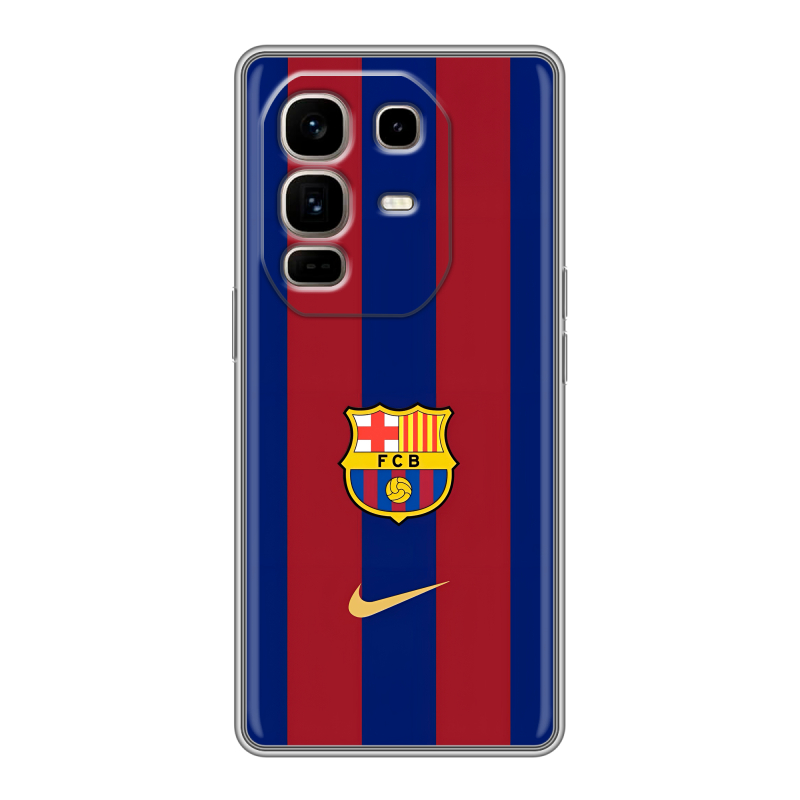 Силиконовый чехол на Infinix Note 50 Pro Plus с принтом Барселона Barcelona Силиконовый чехол на Infinix Note 50 Pro Plus с принтом Барселона Barcelona