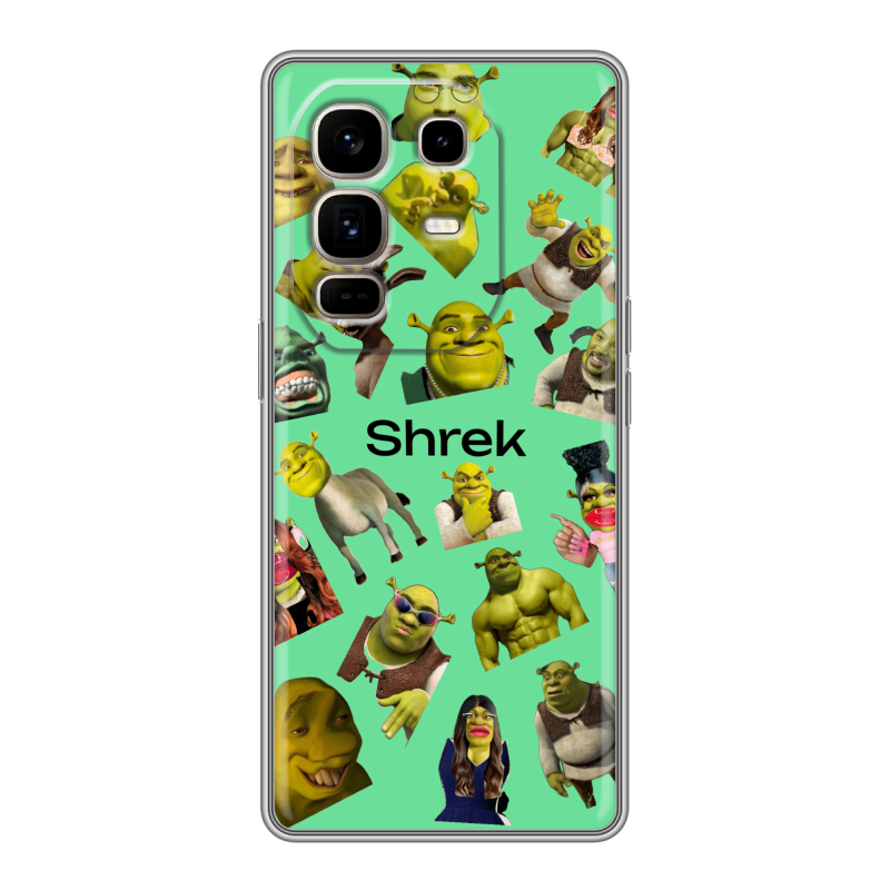 Силиконовый чехол на Infinix Note 50 Pro Plus с принтом Шрек Shrek Силиконовый чехол на Infinix Note 50 Pro Plus с принтом Шрек Shrek
