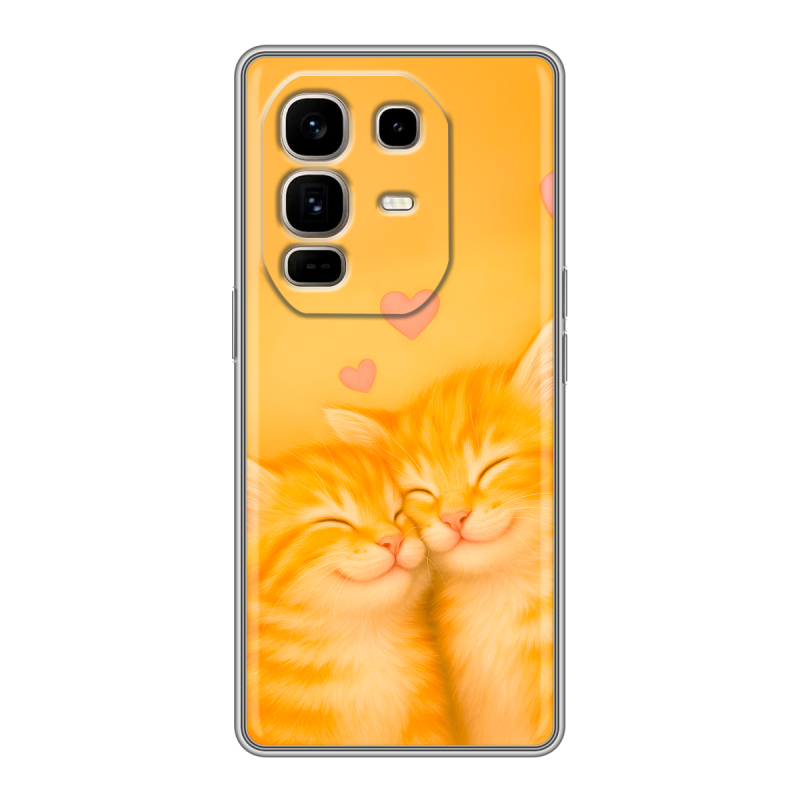 Силиконовый чехол на Infinix Note 50 Pro Plus с принтом Милые котята Силиконовый чехол на Infinix Note 50 Pro Plus с принтом Милые котята