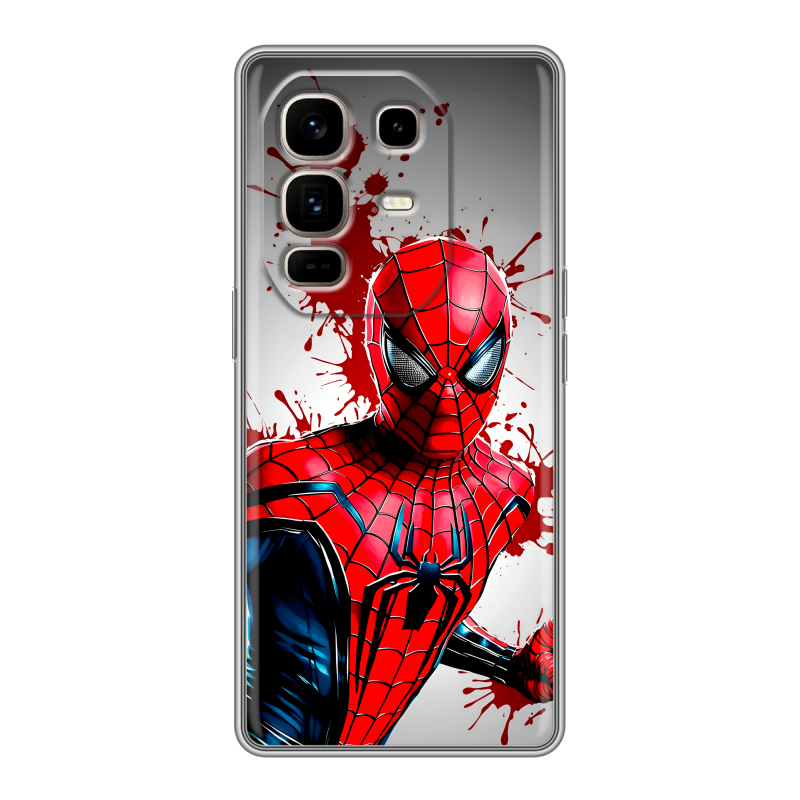 Силиконовый чехол на Infinix Note 50 Pro Plus с принтом Spiderman Человек паук Силиконовый чехол на Infinix Note 50 Pro Plus с принтом Spiderman Человек паук