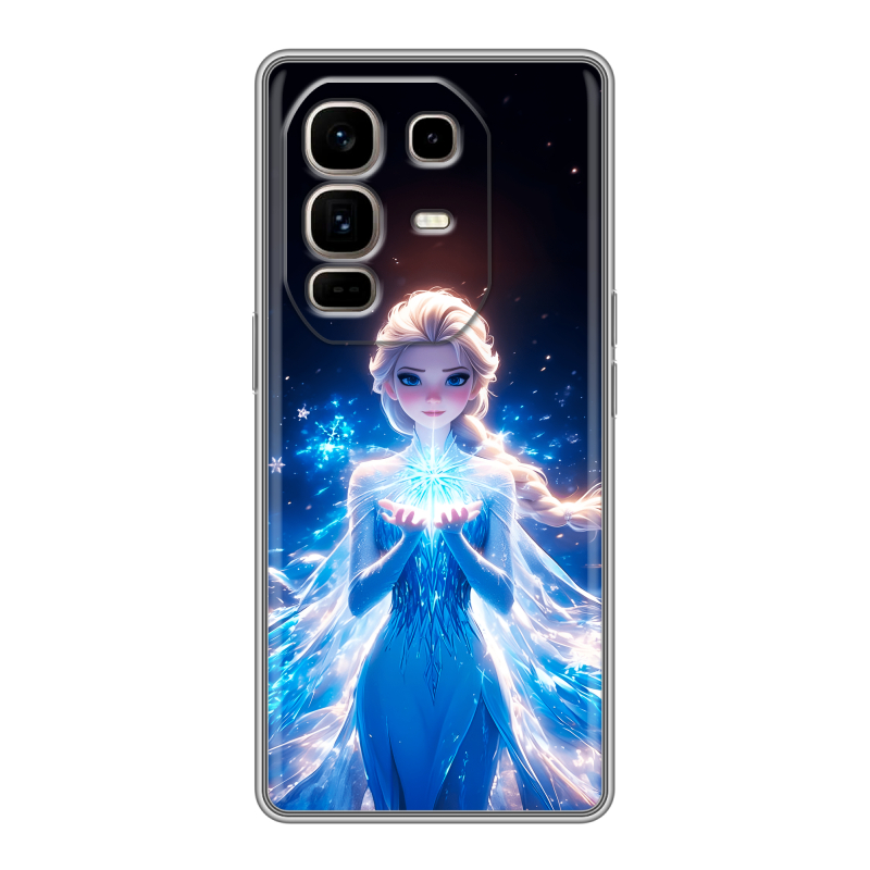 Силиконовый чехол на Infinix Note 50 Pro Plus с принтом Холодное сердце Frozen Силиконовый чехол на Infinix Note 50 Pro Plus с принтом Холодное сердце Frozen