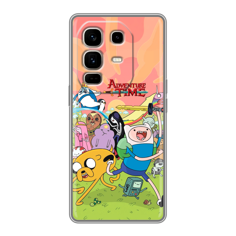 Силиконовый чехол на Infinix Note 50 Pro Plus с принтом Adventure time Время приключений Силиконовый чехол на Infinix Note 50 Pro Plus с принтом Adventure time Время приключений