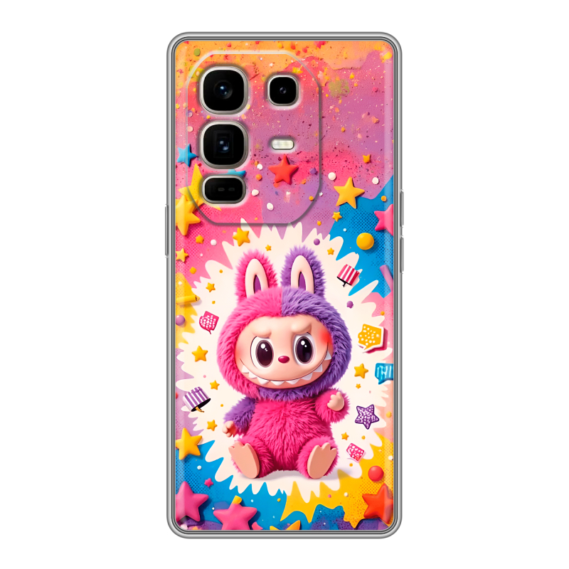 Силиконовый чехол на Infinix Note 50 Pro Plus с принтом Labubu Лабубу Силиконовый чехол на Infinix Note 50 Pro Plus с принтом Labubu Лабубу