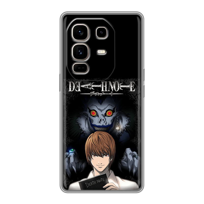 Силиконовый чехол на Infinix Note 50 Pro Plus с принтом Death note Тетрадь смерти Силиконовый чехол на Infinix Note 50 Pro Plus с принтом Death note Тетрадь смерти