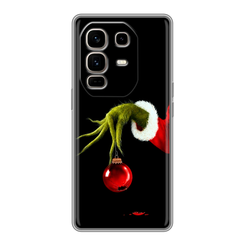 Силиконовый чехол на Infinix Note 50 Pro Plus с принтом Новый год Гринч Силиконовый чехол на Infinix Note 50 Pro Plus с принтом Новый год Гринч