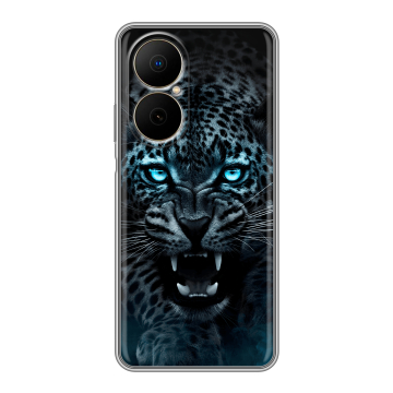 Силиконовый чехол на Huawei Nova Y73 с принтом Темный леопард Силиконовый чехол на Huawei Nova Y73 с принтом Темный леопард