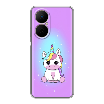 Силиконовый чехол на Huawei Nova Y73 с принтом Единорог Силиконовый чехол на Huawei Nova Y73 с принтом Единорог