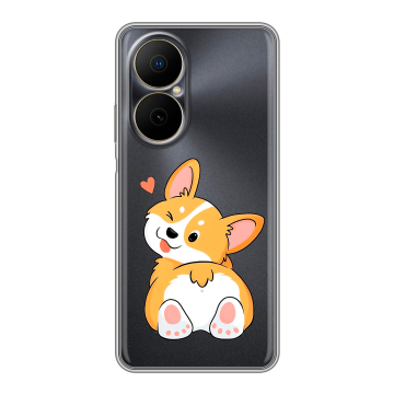 Силиконовый чехол на Huawei Nova Y73 с принтом Корги