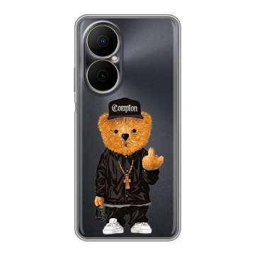 Силиконовый чехол на Huawei Nova Y73 с принтом Плюшевый медведь