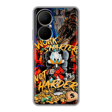 Силиконовый чехол на Huawei Nova Y73 с принтом Дональд Дак Деньги Силиконовый чехол на Huawei Nova Y73 с принтом Дональд Дак Деньги
