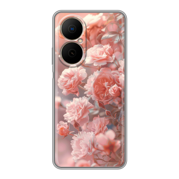 Силиконовый чехол на Huawei Nova Y73 с принтом Розовые розы