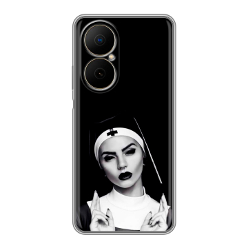 Силиконовый чехол на Huawei Nova Y73 с принтом монашка Силиконовый чехол на Huawei Nova Y73 с принтом монашка