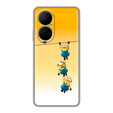 Силиконовый чехол на Huawei Nova Y73 с принтом Миньоны