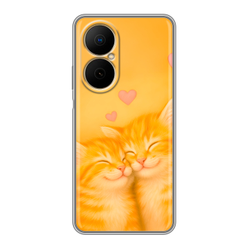 Силиконовый чехол на Huawei Nova Y73 с принтом Милые котята