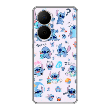 Силиконовый чехол на Huawei Nova Y73 с принтом Лило и Стич