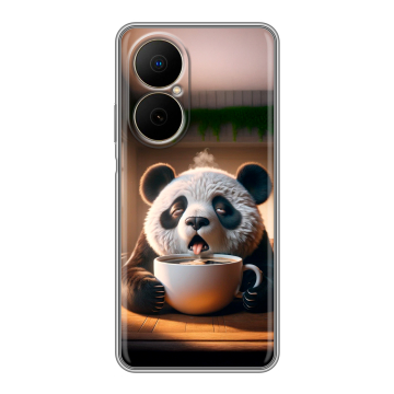 Силиконовый чехол на Huawei Nova Y73 с принтом смешная панда Силиконовый чехол на Huawei Nova Y73 с принтом смешная панда