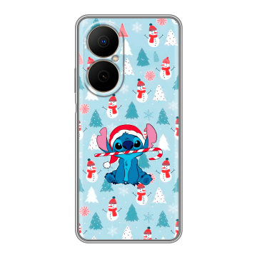 Силиконовый чехол на Huawei Nova Y73 с принтом Стич Новый год Силиконовый чехол на Huawei Nova Y73 с принтом Стич Новый год