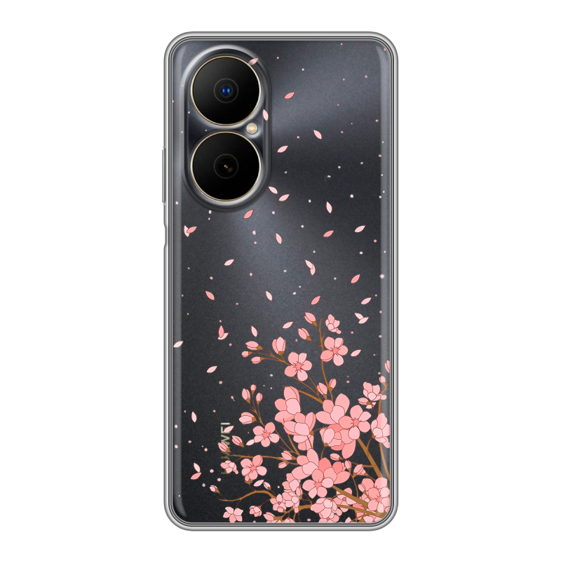 Силиконовый чехол на Huawei Nova Y73 с принтом Ветка сакуры Силиконовый чехол на Huawei Nova Y73 с принтом Ветка сакуры