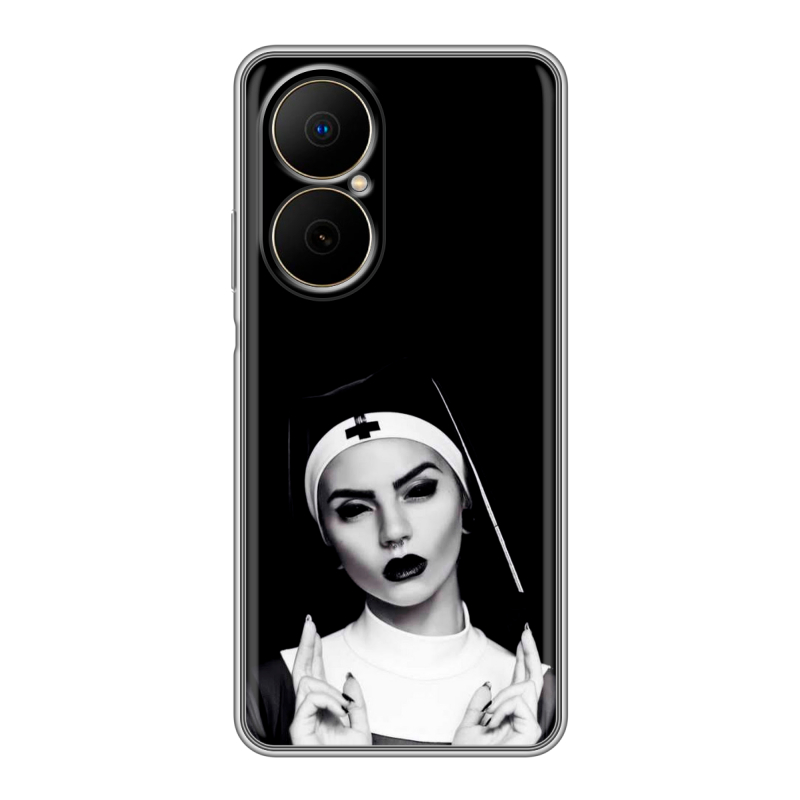 Силиконовый чехол на Huawei Nova Y73 с принтом монашка Силиконовый чехол на Huawei Nova Y73 с принтом монашка