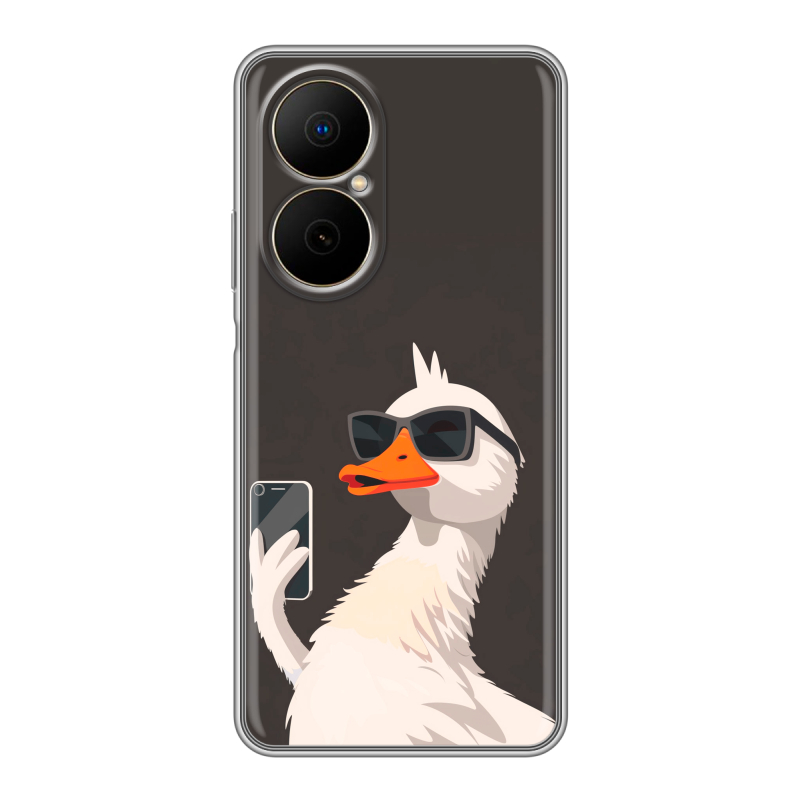 Силиконовый чехол на Huawei Nova Y73 с принтом утка в очках Силиконовый чехол на Huawei Nova Y73 с принтом утка в очках