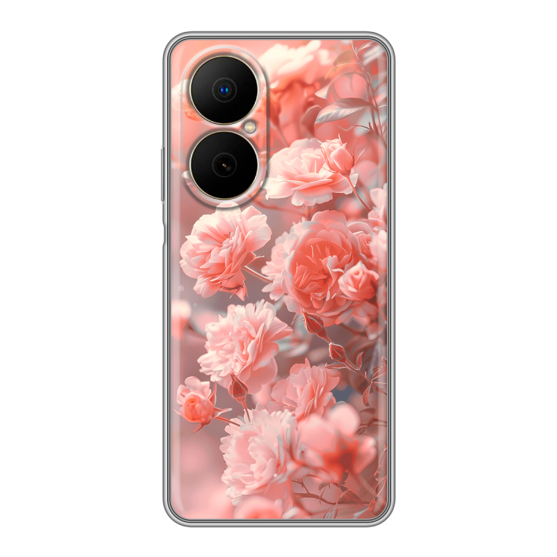 Силиконовый чехол на Huawei Nova Y73 с принтом Розы цветы Силиконовый чехол на Huawei Nova Y73 с принтом Розы цветы