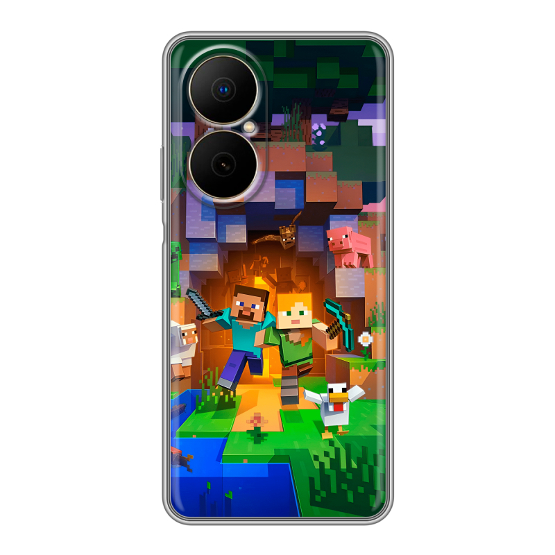 Силиконовый чехол на Huawei Nova Y73 с принтом Майнкрафт Minecraft Силиконовый чехол на Huawei Nova Y73 с принтом Майнкрафт Minecraft