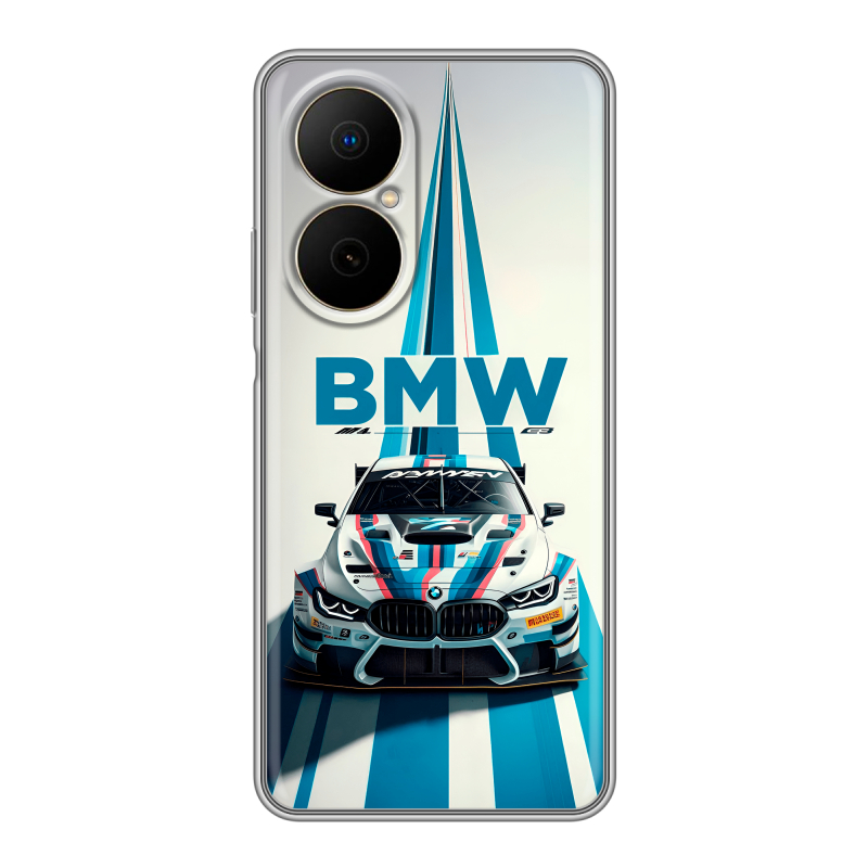 Силиконовый чехол на Huawei Nova Y73 с принтом БМВ BMW Силиконовый чехол на Huawei Nova Y73 с принтом БМВ BMW