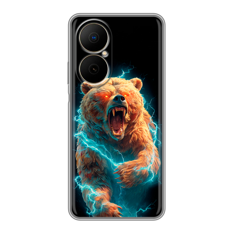Силиконовый чехол на Huawei Nova Y73 с принтом Медведь Силиконовый чехол на Huawei Nova Y73 с принтом Медведь