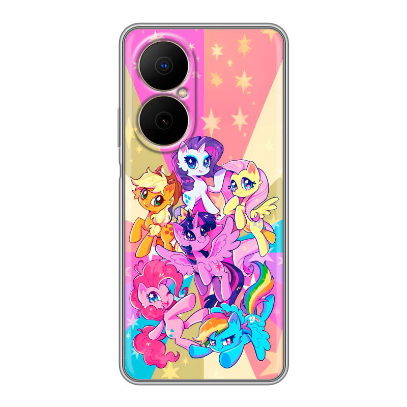 Силиконовый чехол на Huawei Nova Y73 с принтом My little pony Дружба чудо Силиконовый чехол на Huawei Nova Y73 с принтом My little pony Дружба чудо