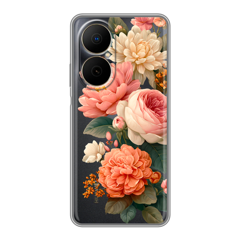 Силиконовый чехол на Huawei Nova Y73 с принтом цветы Силиконовый чехол на Huawei Nova Y73 с принтом цветы
