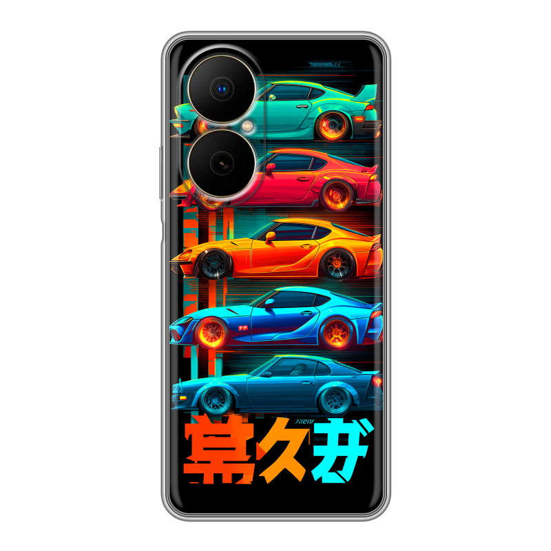 Силиконовый чехол на Huawei Nova Y73 с принтом машины тачки Силиконовый чехол на Huawei Nova Y73 с принтом машины тачки