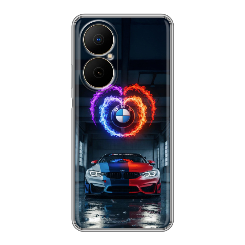 Силиконовый чехол на Huawei Nova Y73 с принтом BMW БМВ Силиконовый чехол на Huawei Nova Y73 с принтом BMW БМВ