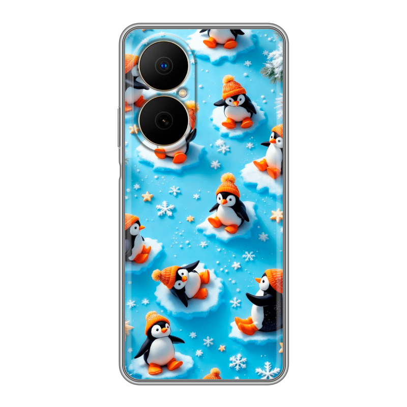 Силиконовый чехол на Huawei Nova Y73 с принтом Новый год Силиконовый чехол на Huawei Nova Y73 с принтом Новый год