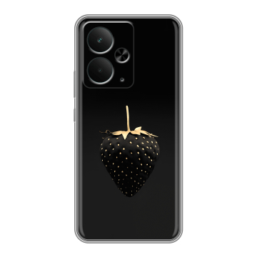 Силиконовый чехол на Realme 14 5G с принтом Черная клубника
