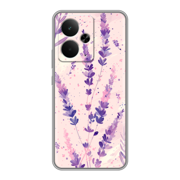 Силиконовый чехол на Realme 14 5G с принтом цветы лаванда