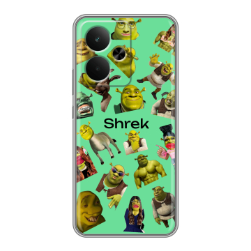 Силиконовый чехол на Realme 14 5G с принтом Шрек Shrek