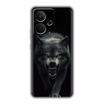 Силиконовый чехол на Realme 14 5G с принтом Волк