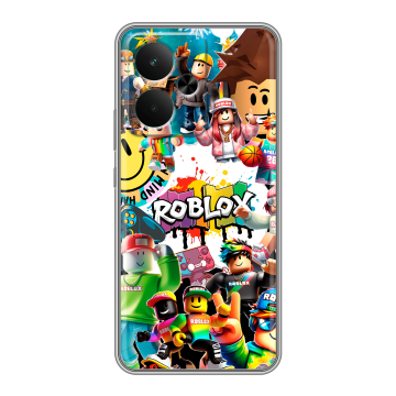 Силиконовый чехол на Realme 14 5G с принтом Roblox Роблокс Силиконовый чехол на Realme 14 5G с принтом Roblox Роблокс
