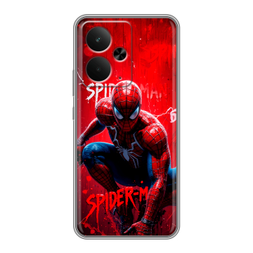 Силиконовый чехол на Realme 14 5G с принтом Spiderman Человек паук Силиконовый чехол на Realme 14 5G с принтом Spiderman Человек паук
