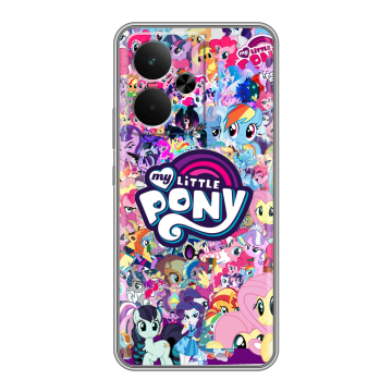 Силиконовый чехол на Realme 14 5G с принтом My little pony Дружба чудо
