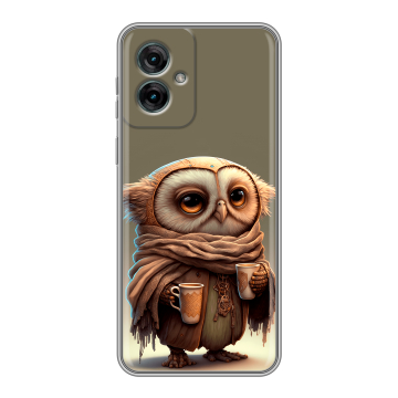 Силиконовый чехол на Motorola Moto G55 с принтом Сова