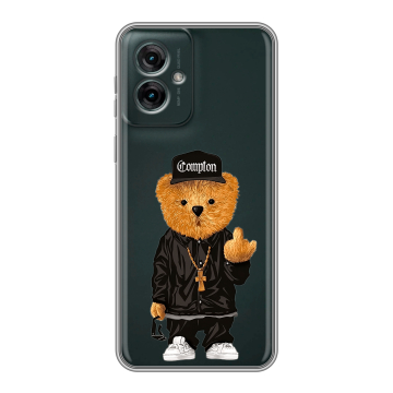 Силиконовый чехол на Motorola Moto G55 с принтом Мишка
